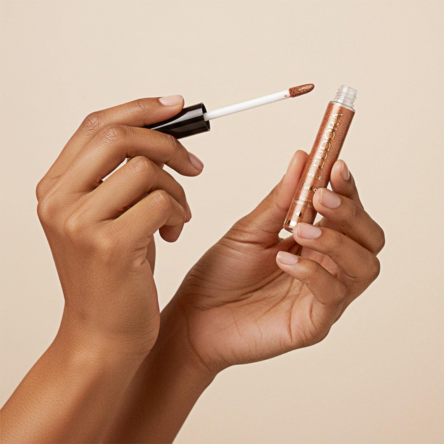 Eudora Make Batom Líquido Turbo Glitter Magic Nude 5,2ml - Imagem 5