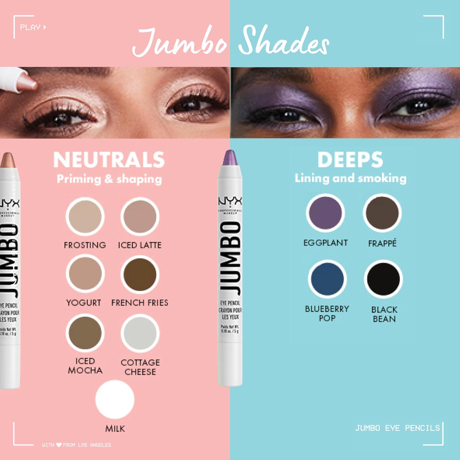 Lápis Sombra Nyx Jumbo Black 601 Eye Pencil Olhos - Imagem 4