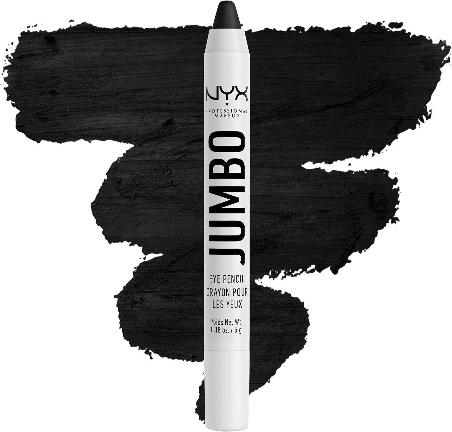 Lápis Sombra Nyx Jumbo Black 601 Eye Pencil Olhos - Imagem 7