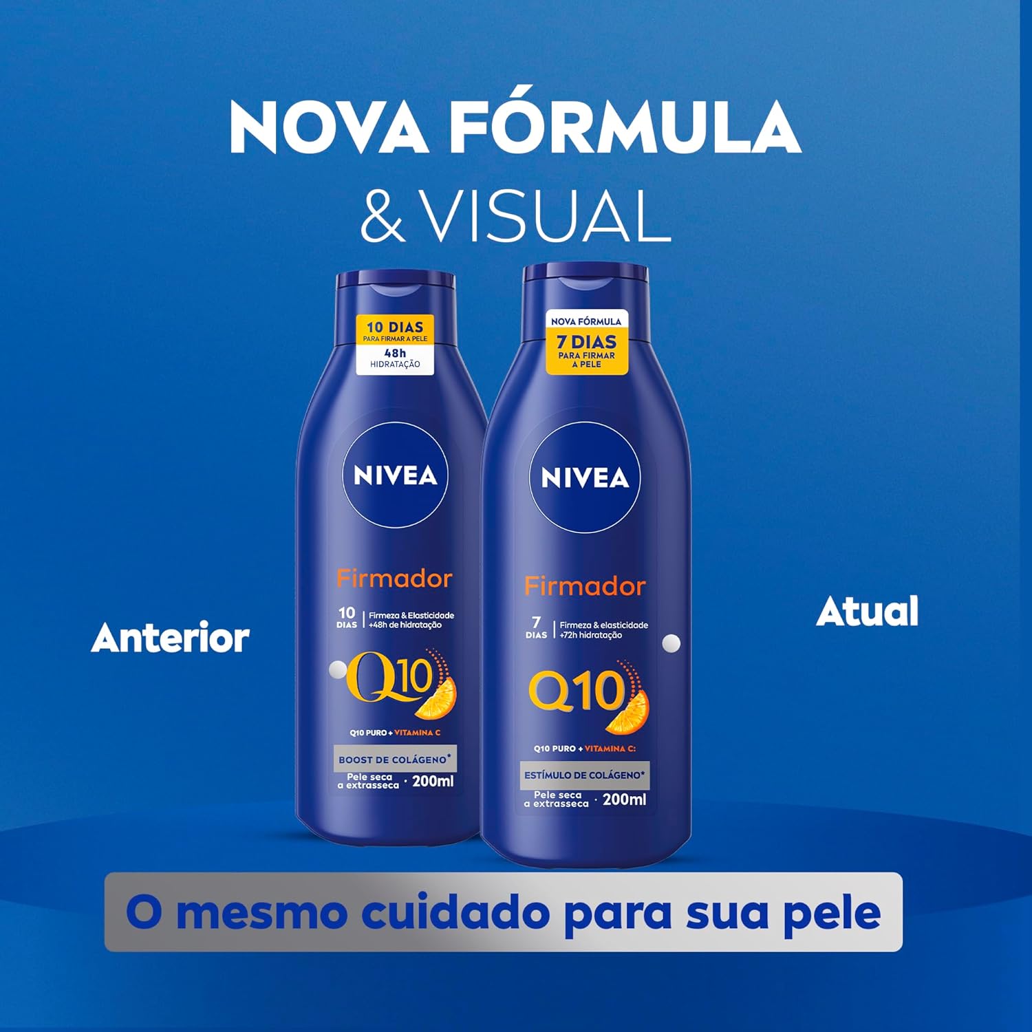NIVEA Loção Hidratante Firmador Q10 + Vitamina C 400ml, Hidratação Intensa 48h, Pele Firme e Elasticidade, Corporal, Pele Seca e Extrasseca - Imagem 4