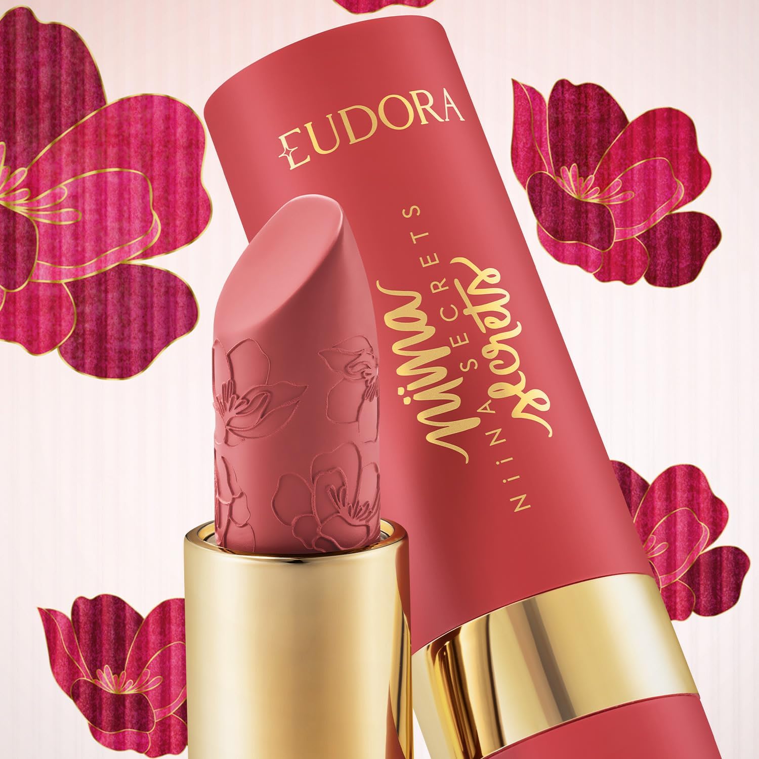 Eudora Niina Secrets Soft Petals Batom Vermelho Romântico 3,8g - Imagem 4