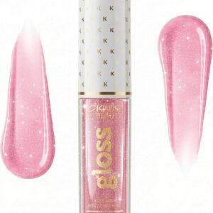 Gloss Labial Cristal Clear Kause Be | Brilho Natural com Ácido Hialurônico e Vitamina E | Hidratante, Textura Confortável e Não Pegajosa | Pode Usar Sozinho ou Sobre Batom (Rose Gold)