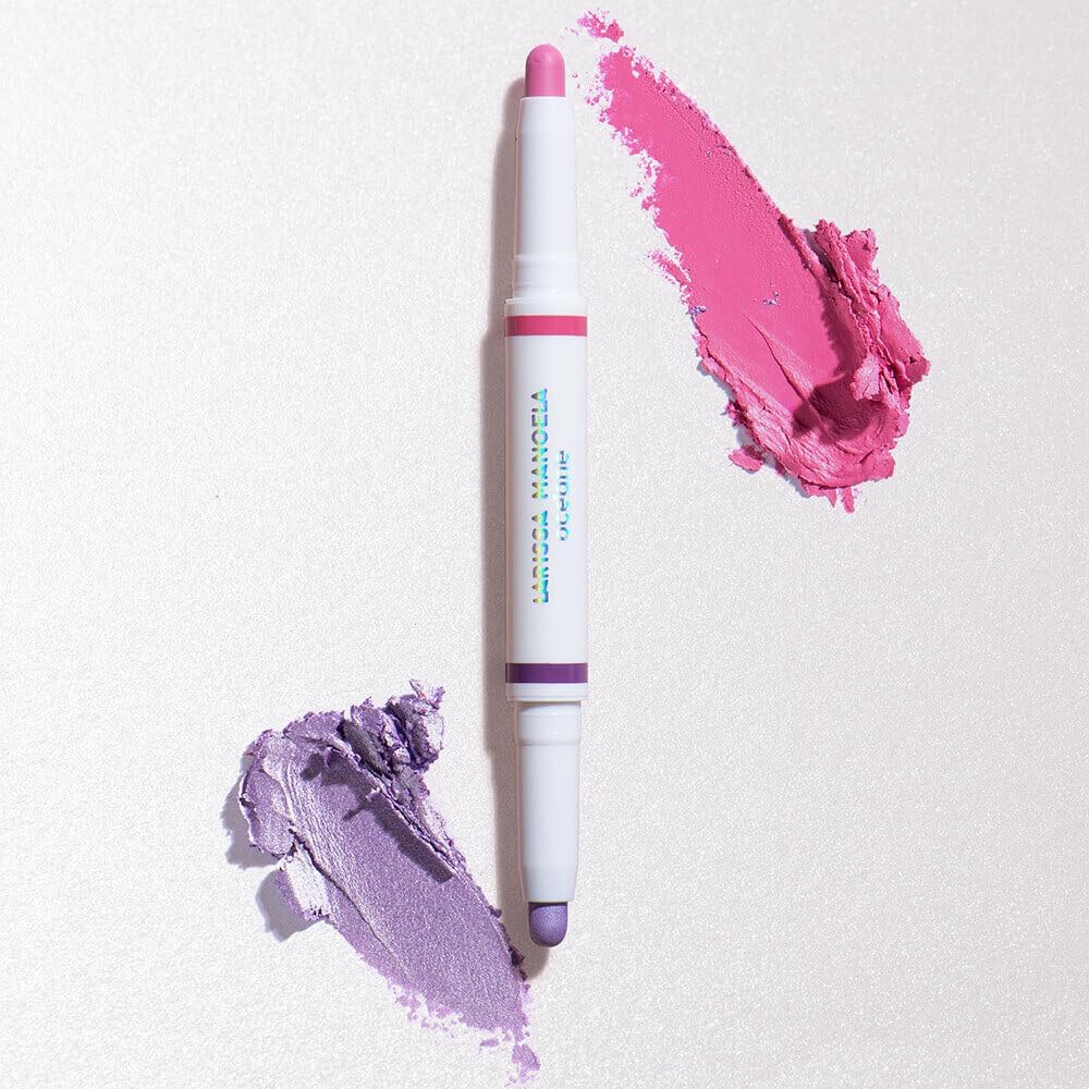 Sombra em Bastão Dupla Rosa e Violeta Larissa Manoela By Océane - Duo Eyeshadow Stick Pink Sky And Mettalic Violet 2,4g - Imagem 4