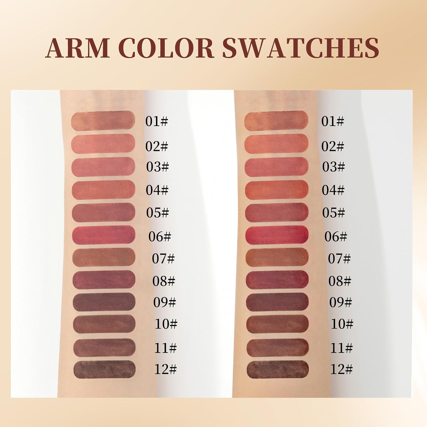 Conjunto de delineador labial de veludo fosco de 12 cores, lápis delineador labial altamente pigmentado, impermeável, sem manchas, lápis lipliners marrom natural nude de longa duração - Imagem 7