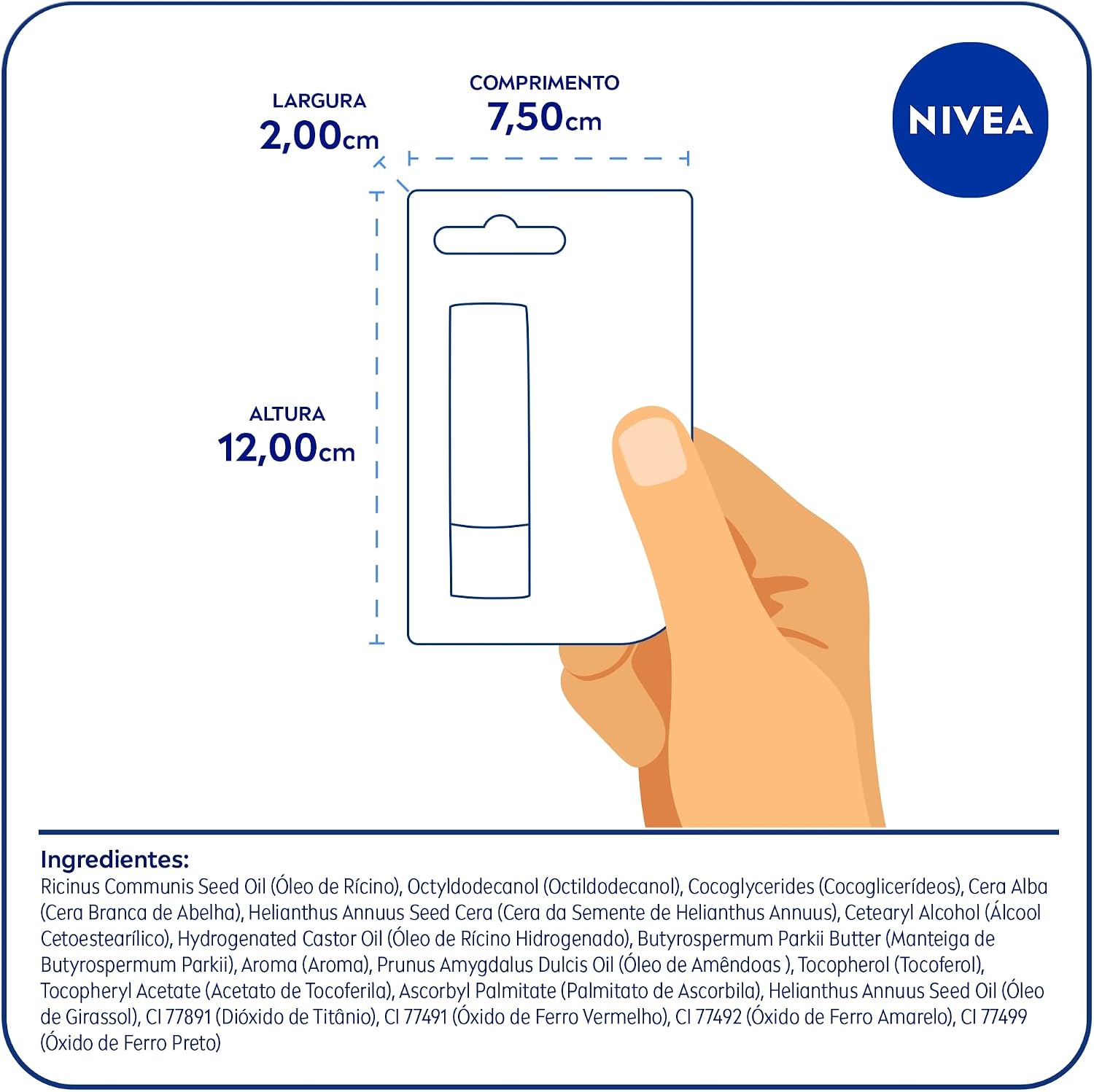 NIVEA Hidratante Labial Hidra Color 2 em 1 Nude 4,8g - Combina cor suave e hidratação enriquecida com Manteiga de Karité, Óleo de Amêndoas orgânico e Vitamina E, que protegem os lábios - Imagem 7