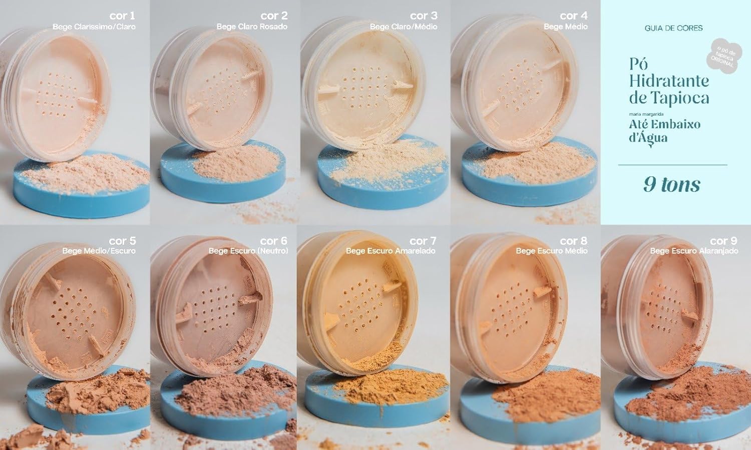 Maria Margarida Kit 2 Produtos Pó Solto Hidratante de Tapioca + Fixador de Maquiagem e Esponja de Presente (Pó 02) - Imagem 3