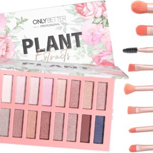 Vegan Eyeshadow Palette Organic Eyeshadow 16 Colors Highly Pigmented Eyeshadow Metallic Colorful Eyeshadow Palette Long Lasting Nude Eyeshadow Shimmer Palette