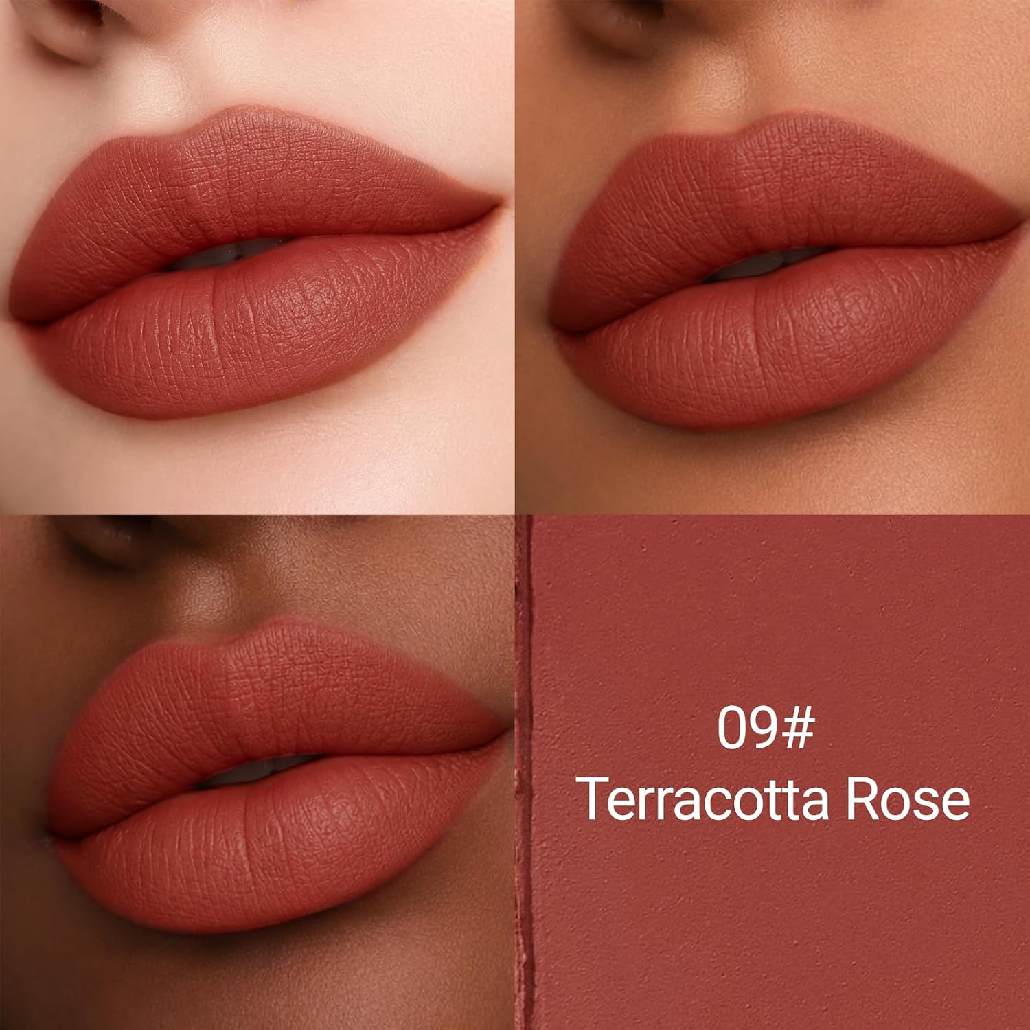 Erinde Delineador labial fosco para mulheres, lápis de delineador labial natural nude, batom neutro, liplinador, impermeável, à prova de manchas de longa duração, vegano e livre de crueldade, rosa - Imagem 2