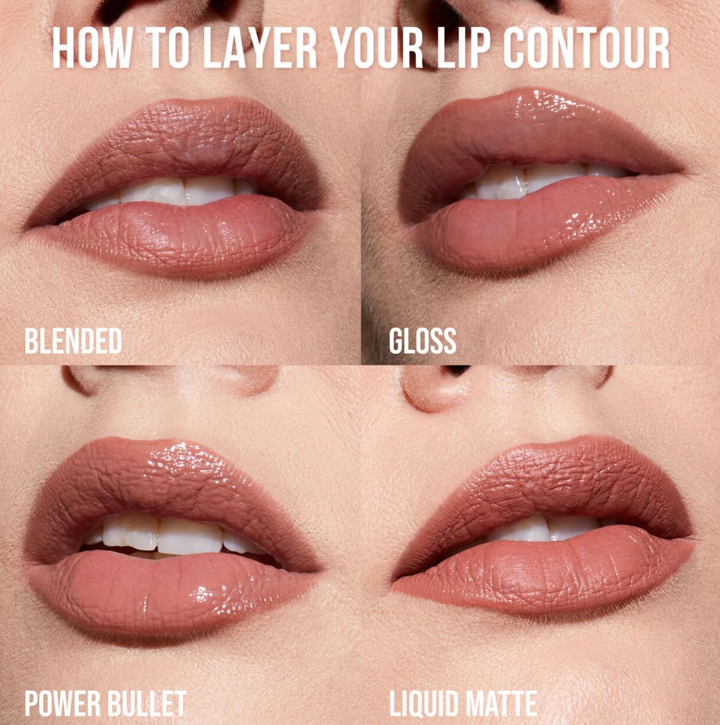 Huda Lip Contour Duo Rosa Blushed - 2 mini lápis labiais em rosa suave e marrom rosado - Imagem 7