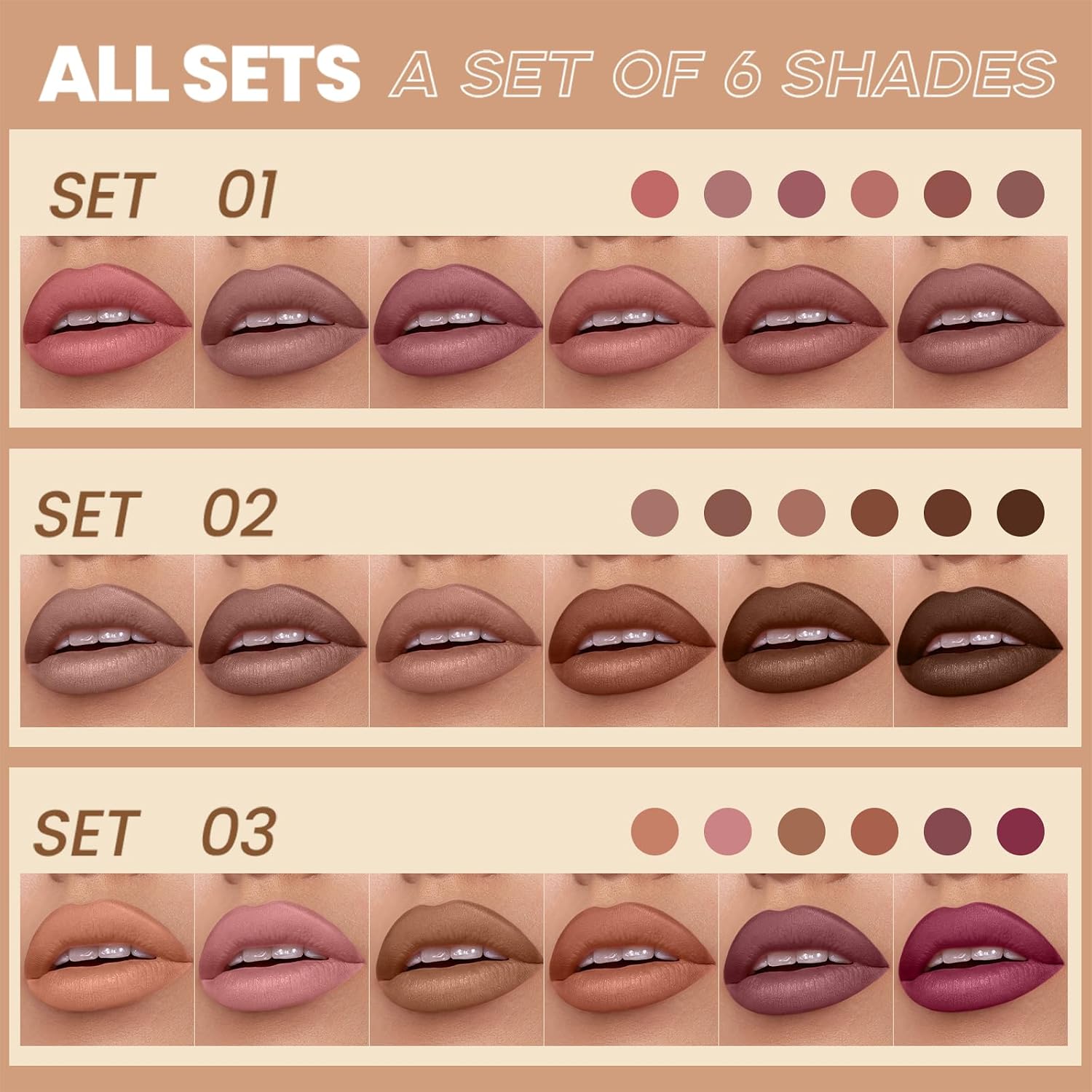Pudaier Conjunto de delineador labial fosco para mulheres, maquiagem labial de longa duração, kit de delineador labial suave com 6 cores, lápis delineador labial à prova d'água para definir e - Imagem 8