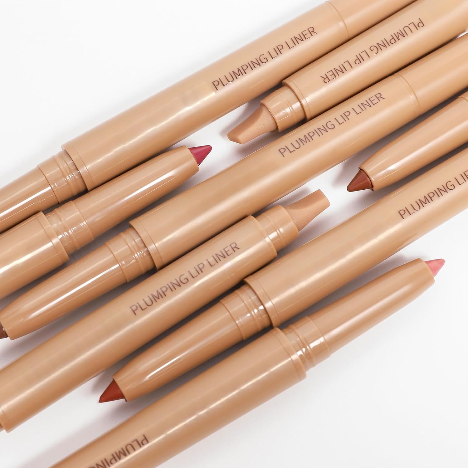 Lápis delineador labial batom fosco com borrão (01 rosa salmão) - Imagem 7