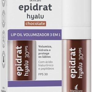 Hidratante Labial Volumizador Epidrat Hyalu Lip Oil Chocolate FPS30 6ml Mantecorp Skincare