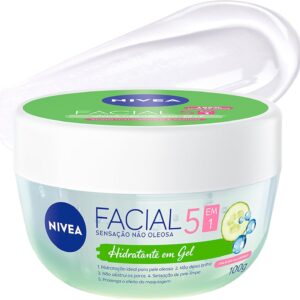 NIVEA Hidratante Facial em Gel Ultraleve 7 em 1 100g, Hidratação Intensa 48h, Prepara para Maquiagem, Sensação Refrescante, Cuidado Facial