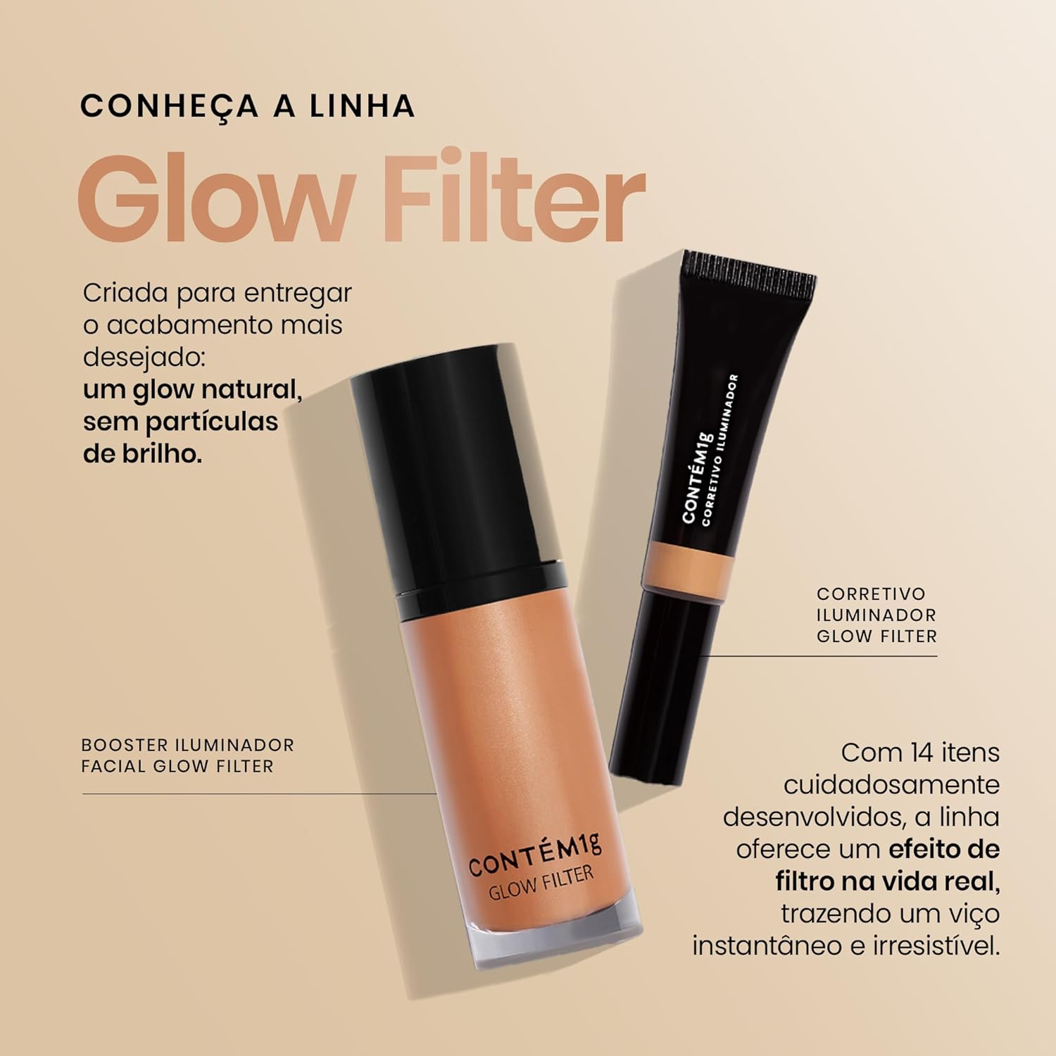 Contém1g Primer Iluminador Glow Filter Cor 5 20ml - Imagem 7