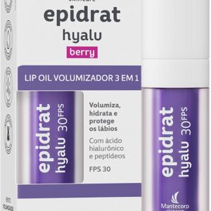 Hidratante Labial Volumizador Epidrat Hyalu Lip Oil Berry FPS30 6ml Mantecorp Skincare