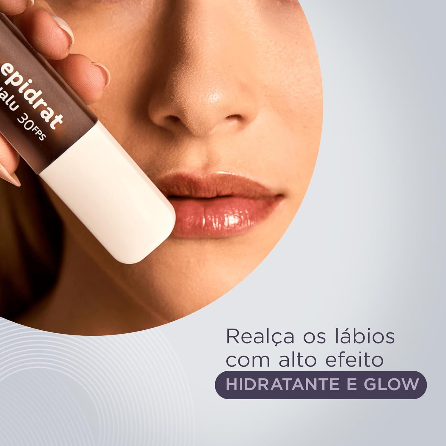 Hidratante Labial Volumizador Epidrat Hyalu Lip Oil Chocolate FPS30 6ml Mantecorp Skincare - Imagem 2