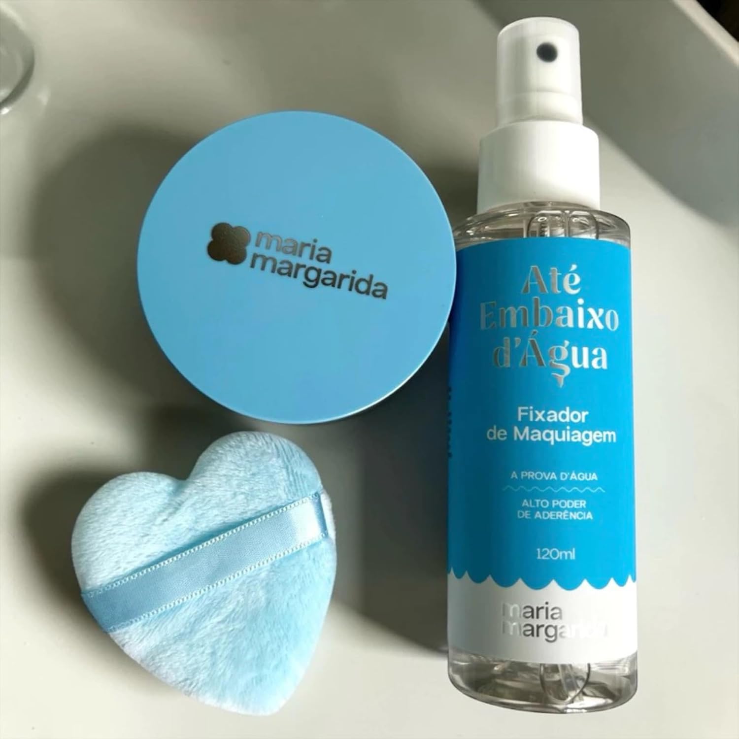Maria Margarida Kit 2 Produtos Pó Solto Hidratante de Tapioca + Fixador de Maquiagem e Esponja de Presente (Pó 02) - Imagem 6