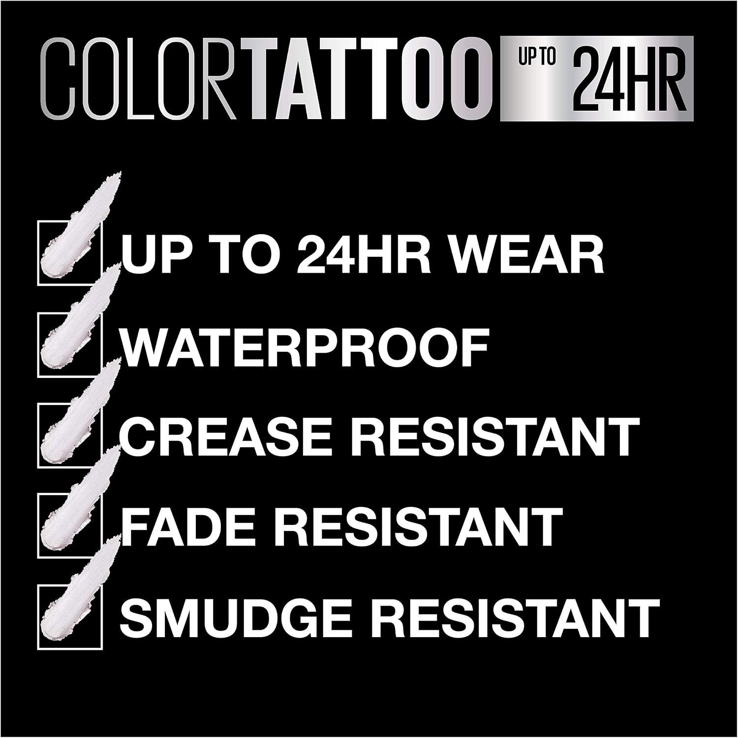 Maybelline New York Color Tattoo 24 Hour Longwear Cream Eyeshadow Makeup, Front Runner, 1 Count - Imagem 6