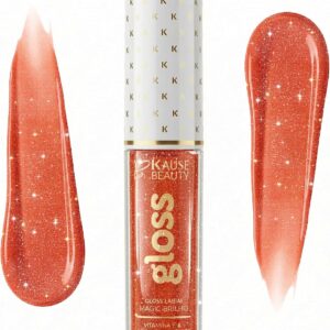 Gloss Labial Cristal Clear Kause Be | Brilho Natural com Ácido Hialurônico e Vitamina E | Hidratante, Textura Confortável e Não Pegajosa | Pode Usar Sozinho ou Sobre Batom (Beijo de Canela)