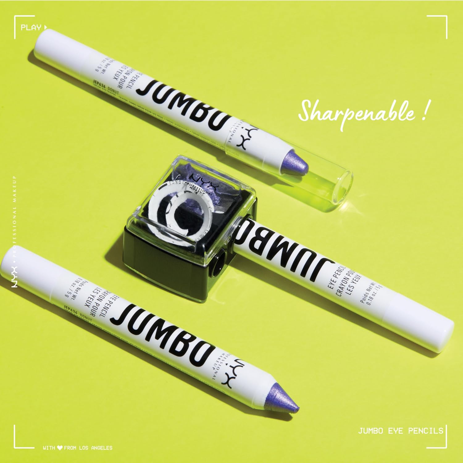 Lápis Sombra Nyx Jumbo Black 601 Eye Pencil Olhos - Imagem 5