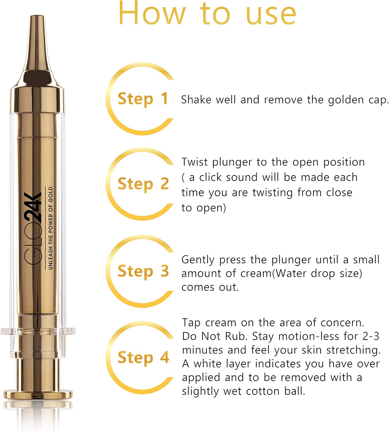 GLO24K Conclua Eye Care Set com nosso 24k instantâneo Facelift Cream, Creme para os olhos, e Eye Serum. - Imagem 5