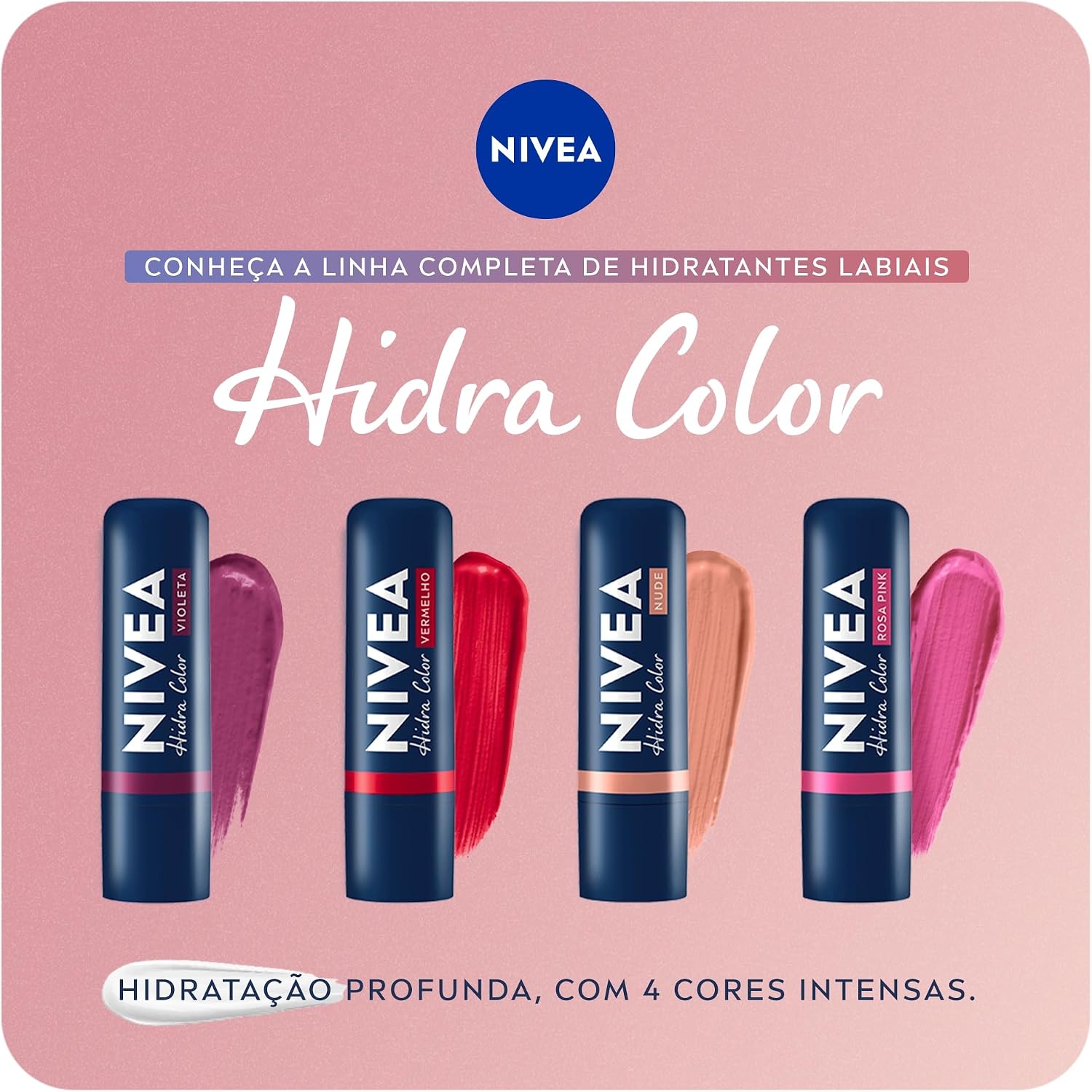 NIVEA Hidratante Labial Hidra Color 2 em 1 Nude 4,8g - Combina cor suave e hidratação enriquecida com Manteiga de Karité, Óleo de Amêndoas orgânico e Vitamina E, que protegem os lábios - Imagem 8