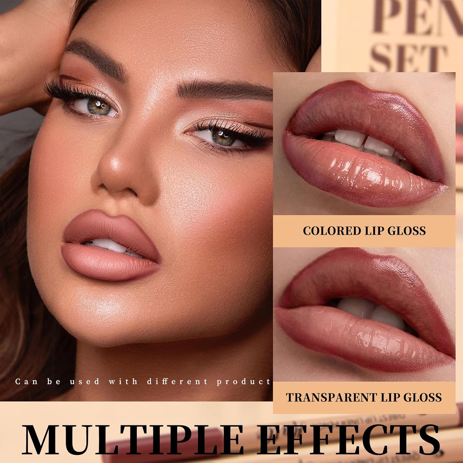 Conjunto de delineador labial de veludo fosco de 12 cores, lápis delineador labial altamente pigmentado, impermeável, sem manchas, lápis lipliners marrom natural nude de longa duração - Imagem 2