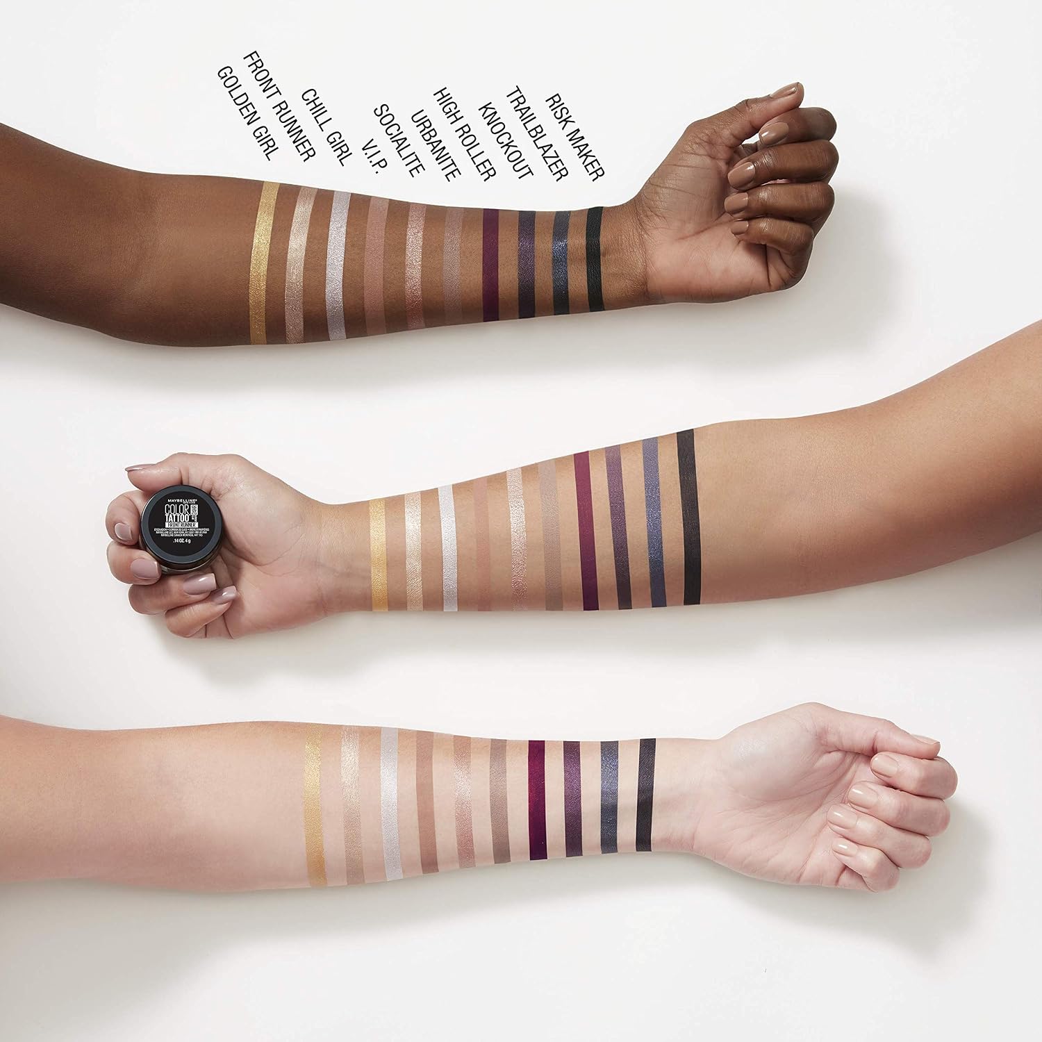 Maybelline New York Color Tattoo 24 Hour Longwear Cream Eyeshadow Makeup, Front Runner, 1 Count - Imagem 7