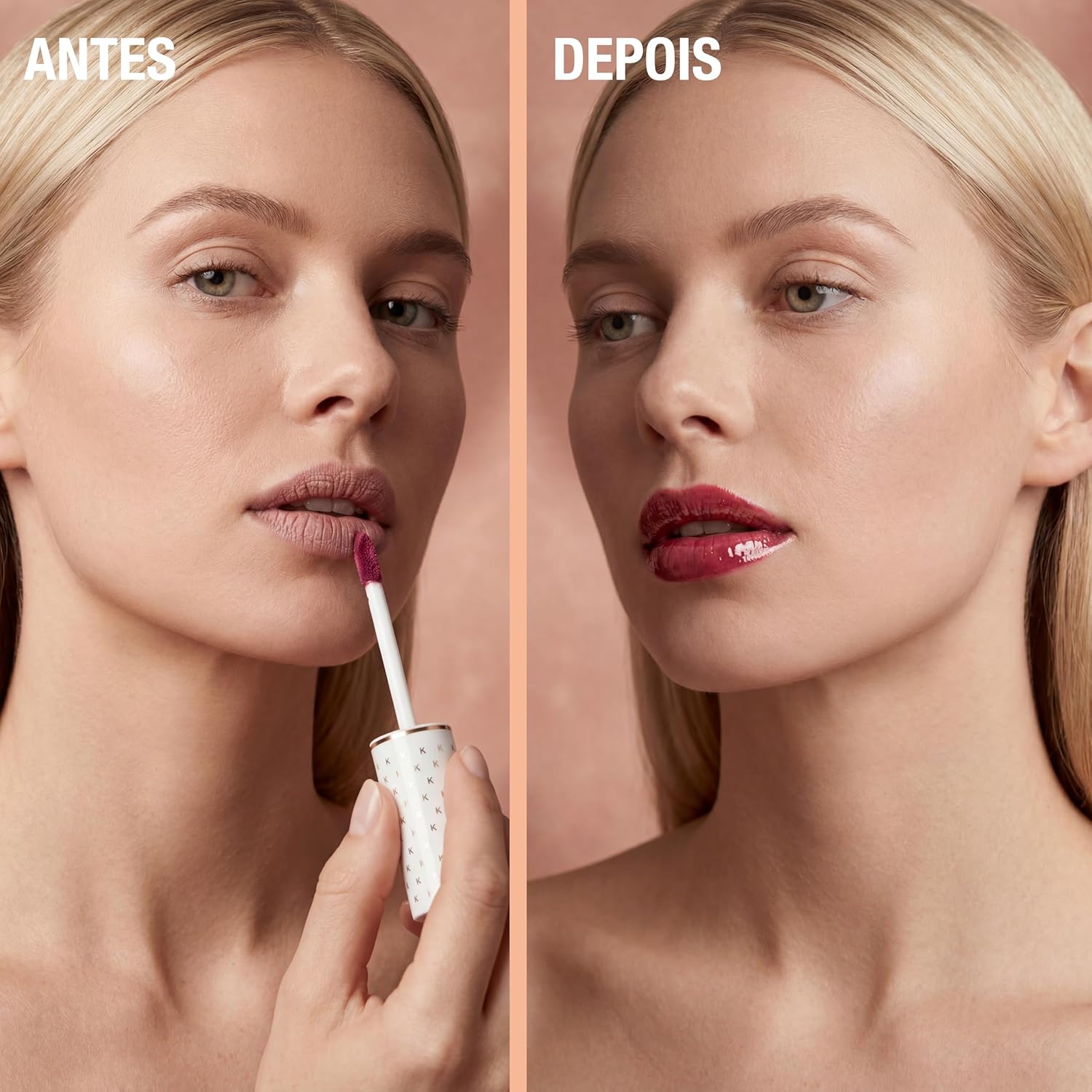 Gloss Labial Cristal Clear Kause Be | Brilho Natural com Ácido Hialurônico e Vitamina E | Hidratante, Textura Confortável e Não Pegajosa | Pode Usar Sozinho ou Sobre Batom (Malbec Glow) - Imagem 3