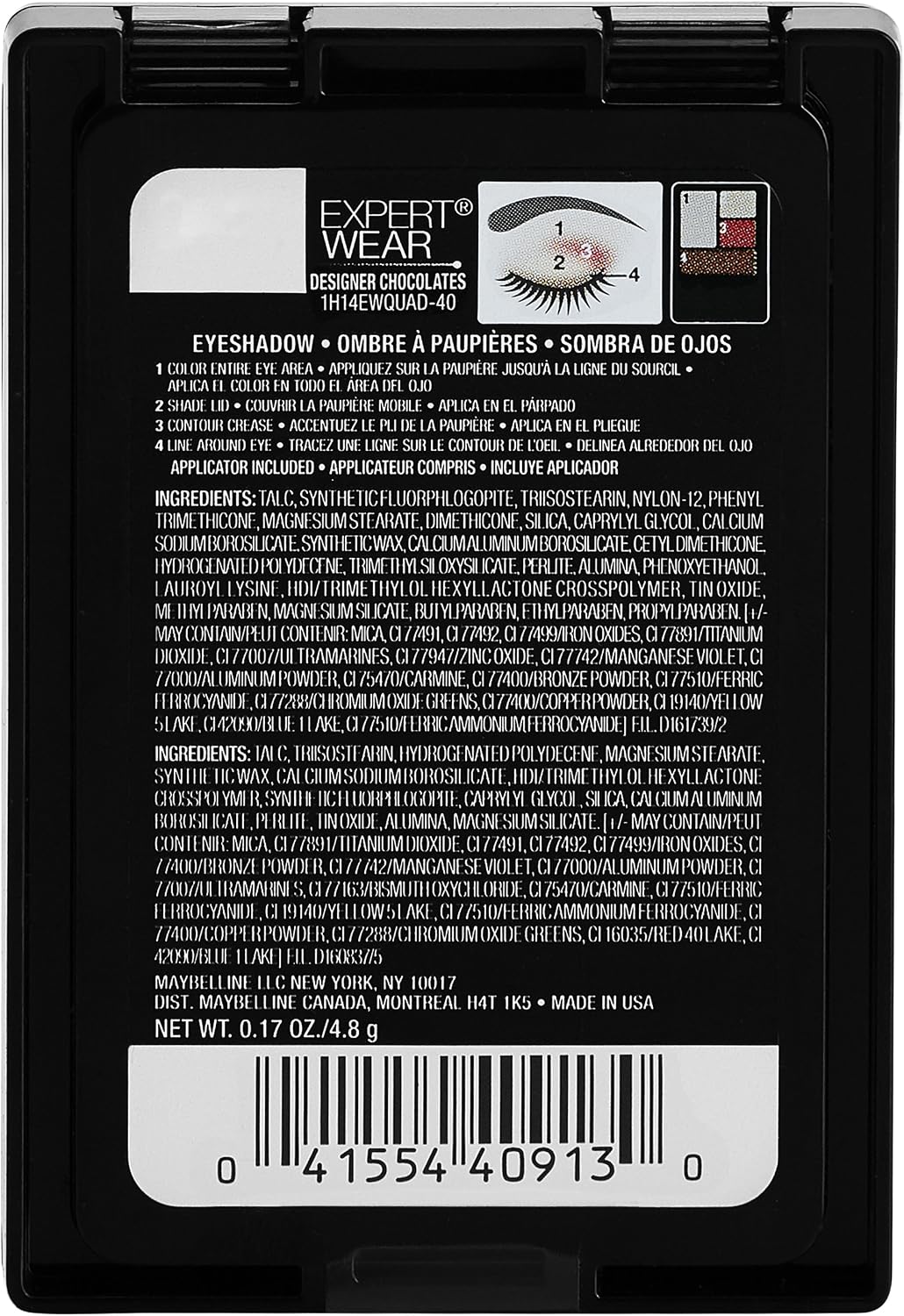 Maybelline New York Expert Wear Eyeshadow Quads, Autumn Coppers, 0.17 Ounce - Imagem 2
