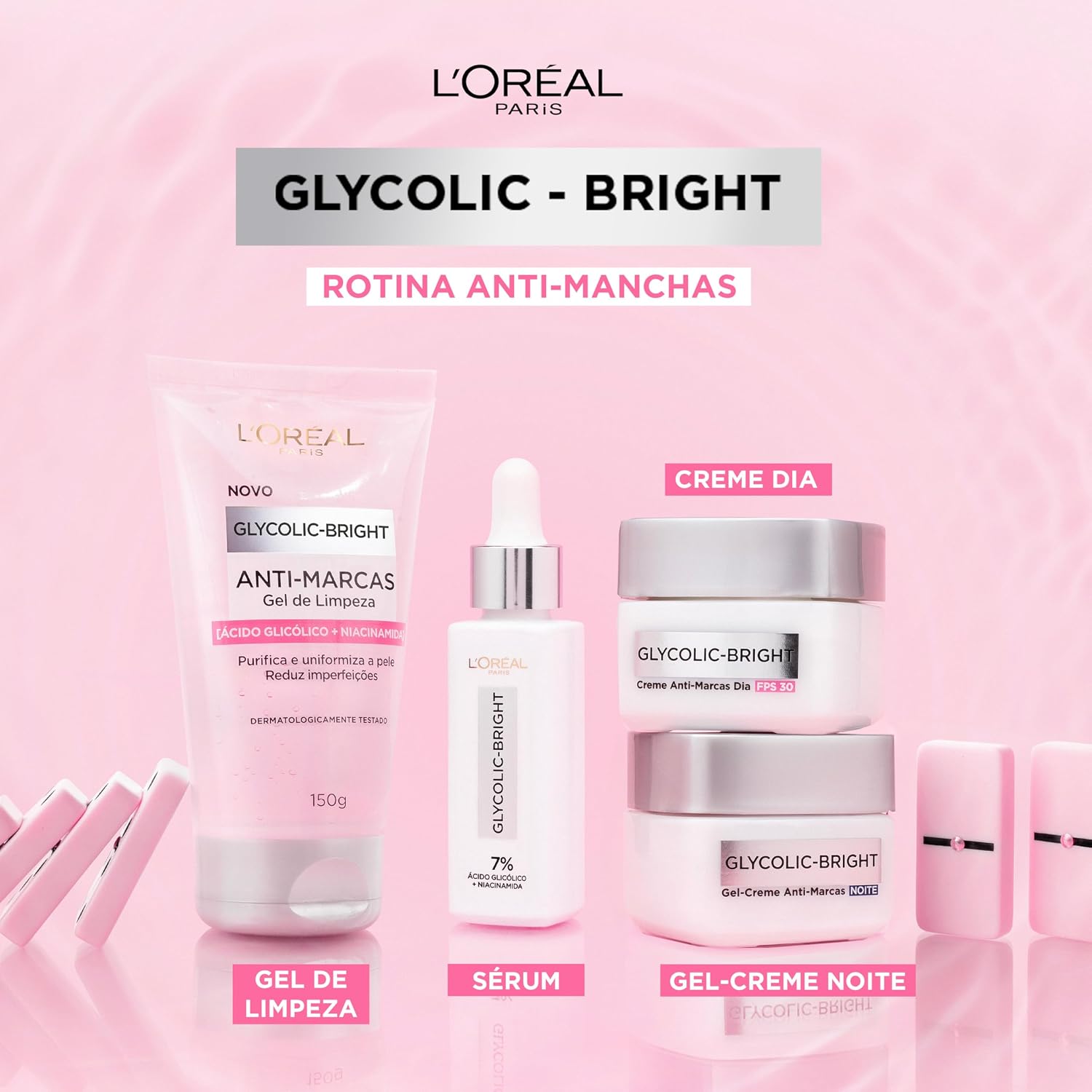 L'Oréal Paris Glycolic-Bright, Creme Anti-Marcas Dia FPS 30 com Ácido Glicólico e Niacinamida para Redução de Manchas e Uniformização da Pele, 49g - Imagem 7