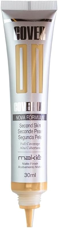 Base Líquida Eilat 30ml - Base Líquida Alta Cobertura Cover On Makiê - Alta Cobertura - Acabamento Matte - Perfeitamente adequado para todos os tipos de pele normal, mista a oleosa - Acabamento Aveludado e Longa Duração - A prova d'água.