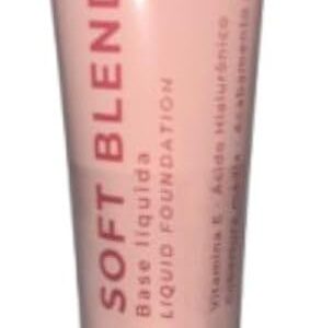 Ruby Rose Base Líquida Soft Blend Acabamento Matte Cobertura Média com Ácido Hialurônico (F60, Médio)