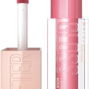 Maybelline NY Lip Lifter Gloss Brilho Labial com Ácido Hialurônico, Promove Lábios Volumosos, Hidratados e Cheios de Brilho, Aplicador XL para Make Glow, Cor Petal, 5.4ml