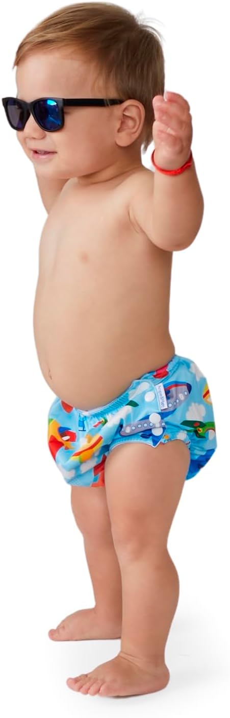 Acqua di Mare kit c/2 Sunga com Fralda Reutilizável de Piscina para Bebê Menino 6 a 24 meses - Imagem 6