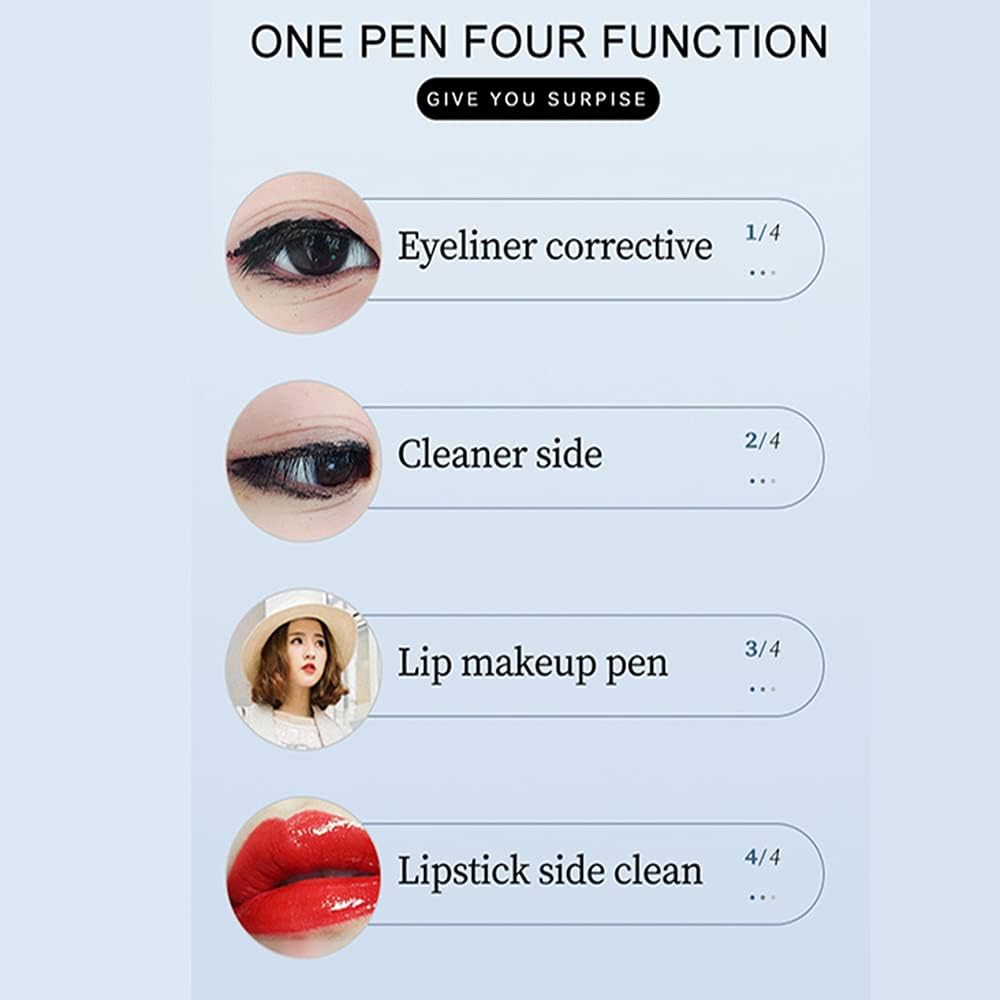 Caneta apagadora para remoção de maquiagem, corretor de maquiagem para os olhos, fácil de remover e corrigir o delineador magnético, extrato para pele sensível original (branca) - Imagem 3