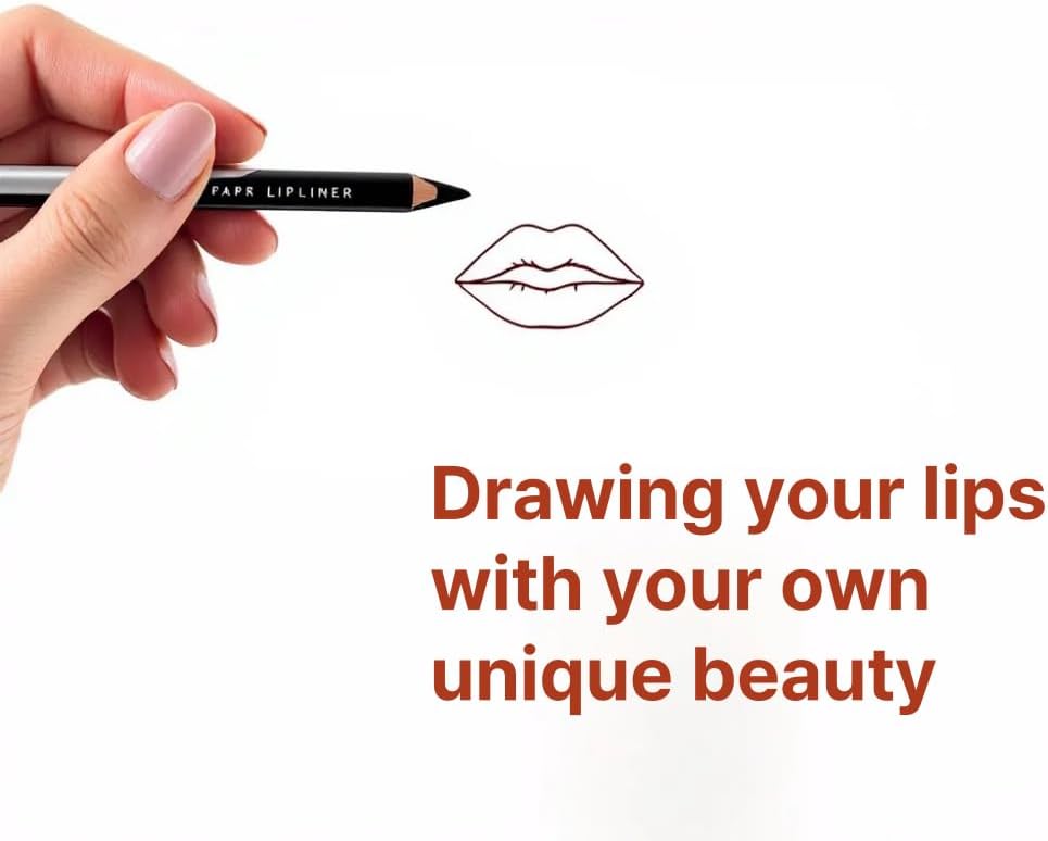 Conjunto de lápis delineador labial, maquiagem labial altamente pigmentada, de longa duração, profundo e rico em cores, melhora o volume dos lábios, lápis de madeira de 16 cm de comprimento - Imagem 2