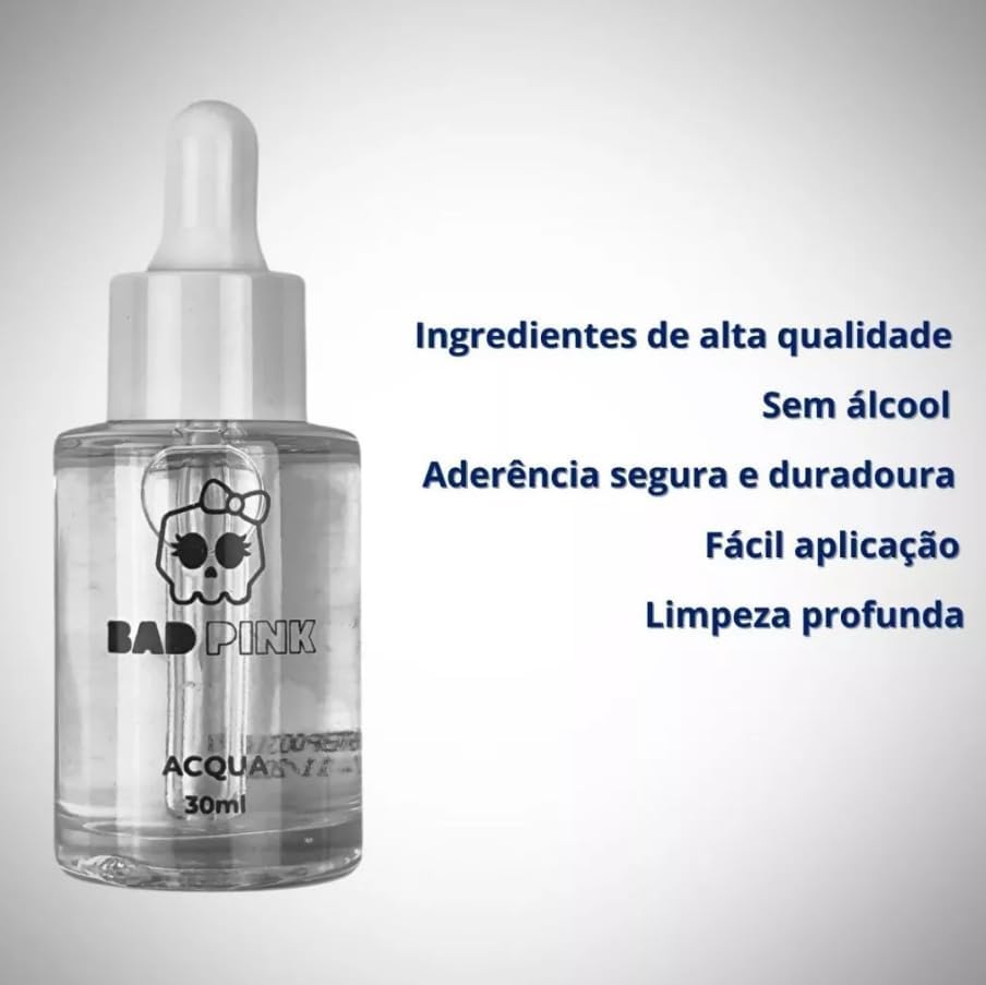 Acqua Primer Bad Pink 30ml Para Retenção Em Extensão E Alongamento de Cílios - Imagem 5