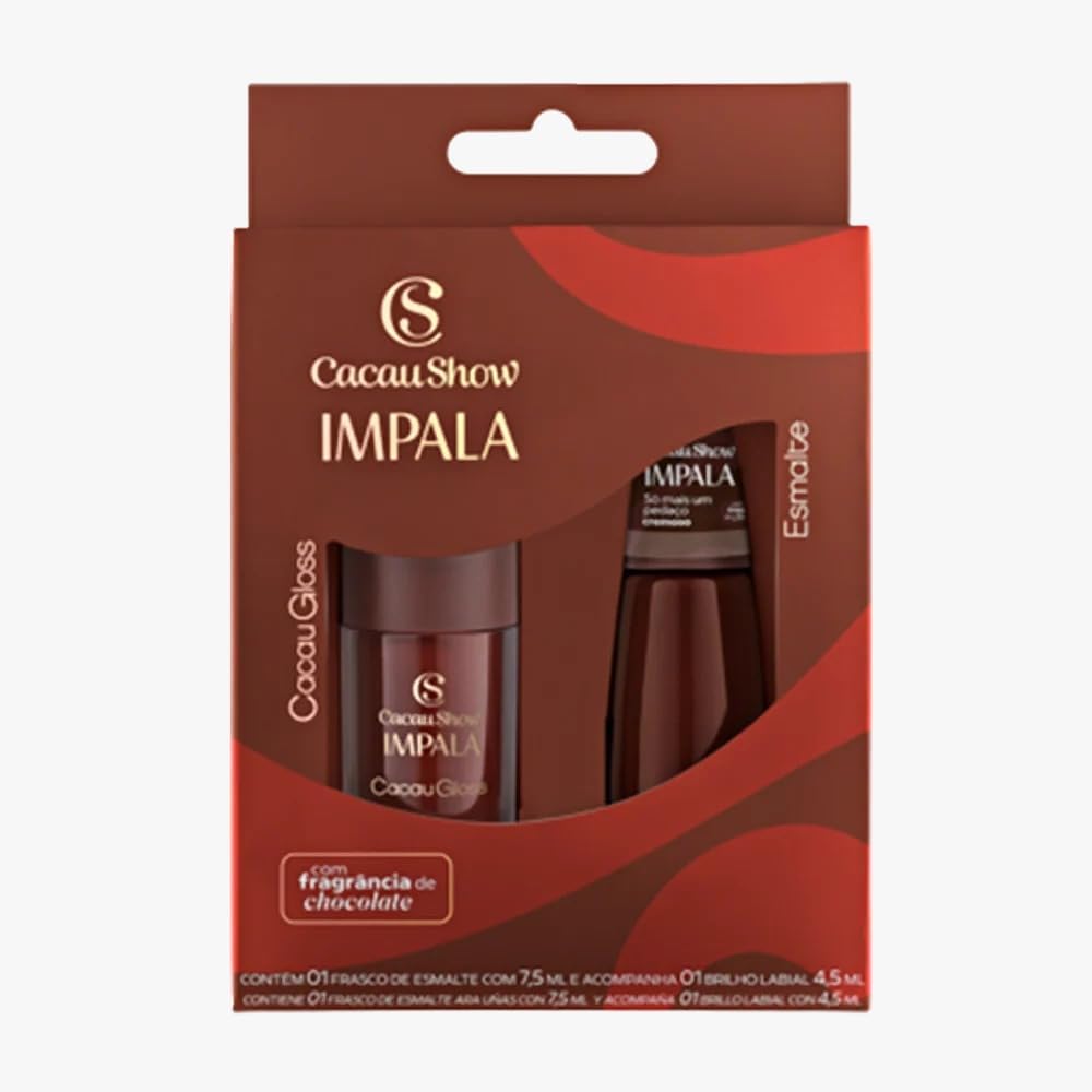 Kit Cacau Show Impala com Esmalte e Gloss Labial