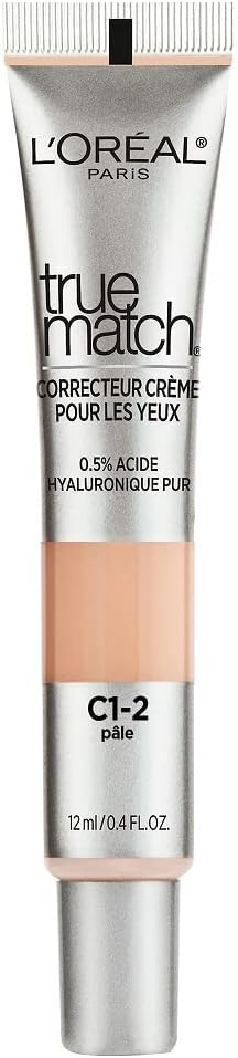 L'Oreal Paris True Match Creme para os olhos em um corretivo, 0,5% de ácido hialurônico, Fair C1-2, 11,8 ml - Imagem 2