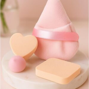 Kit Mini Esponjas para Maquiagem Cores Sortidas para Bolsa