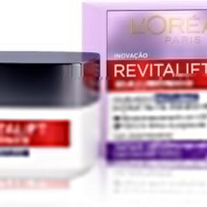 L'Oréal Paris Revitalift Hialurônico Creme Facial Noturno, com Ácido Hialurônico Puro, Com textura leve, preenche linhas de expressão e hidrata a pele intensamente por 24h, 49g