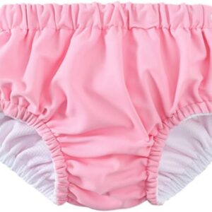 Pulpo Fralda de Piscina Reutilizável UV50+, 6 a 24 Meses, Cores Sólidas, Unissex (Rosa Claro, 12 a 18 meses)