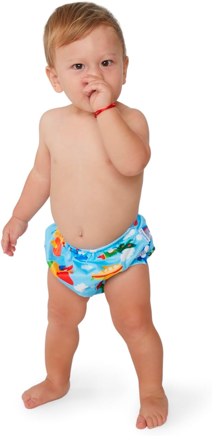 Acqua di Mare kit c/2 Sunga com Fralda Reutilizável de Piscina para Bebê Menino 6 a 24 meses - Imagem 4