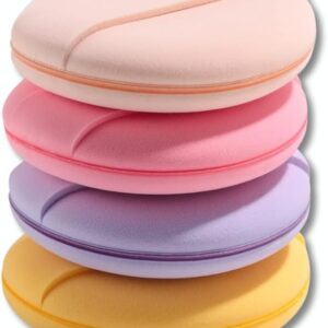 Kit 4 Esponjas de Maquiagem – Toque Macio, Alta Elasticidade, Aplicação Impecável, Cores Pastel Premium para Base, Corretivo e Pó Compacto