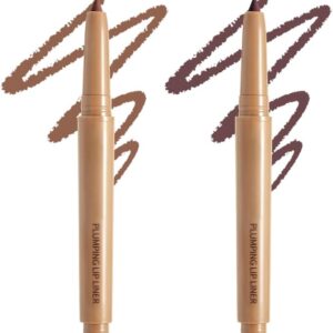 Lápis delineador labial fosco, delineador labial volumoso, fórmula cremosa de longa duração, com borrão de silicone para definir contornos e esculpir lábios, delineadores labiais de giz de