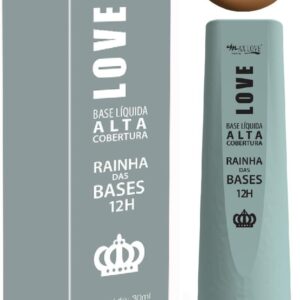 Base Líquida Max Love Alta Cobertura Rainha Das Bases - 12 Horas, Acabamento Matte, Cor 612, Maquiagem Longa Duração