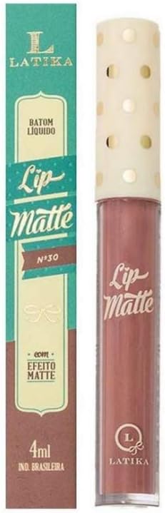 Latika Lip Matte n° 30 batom líquido matte nude de longa duração e alta pigmentação 4ml