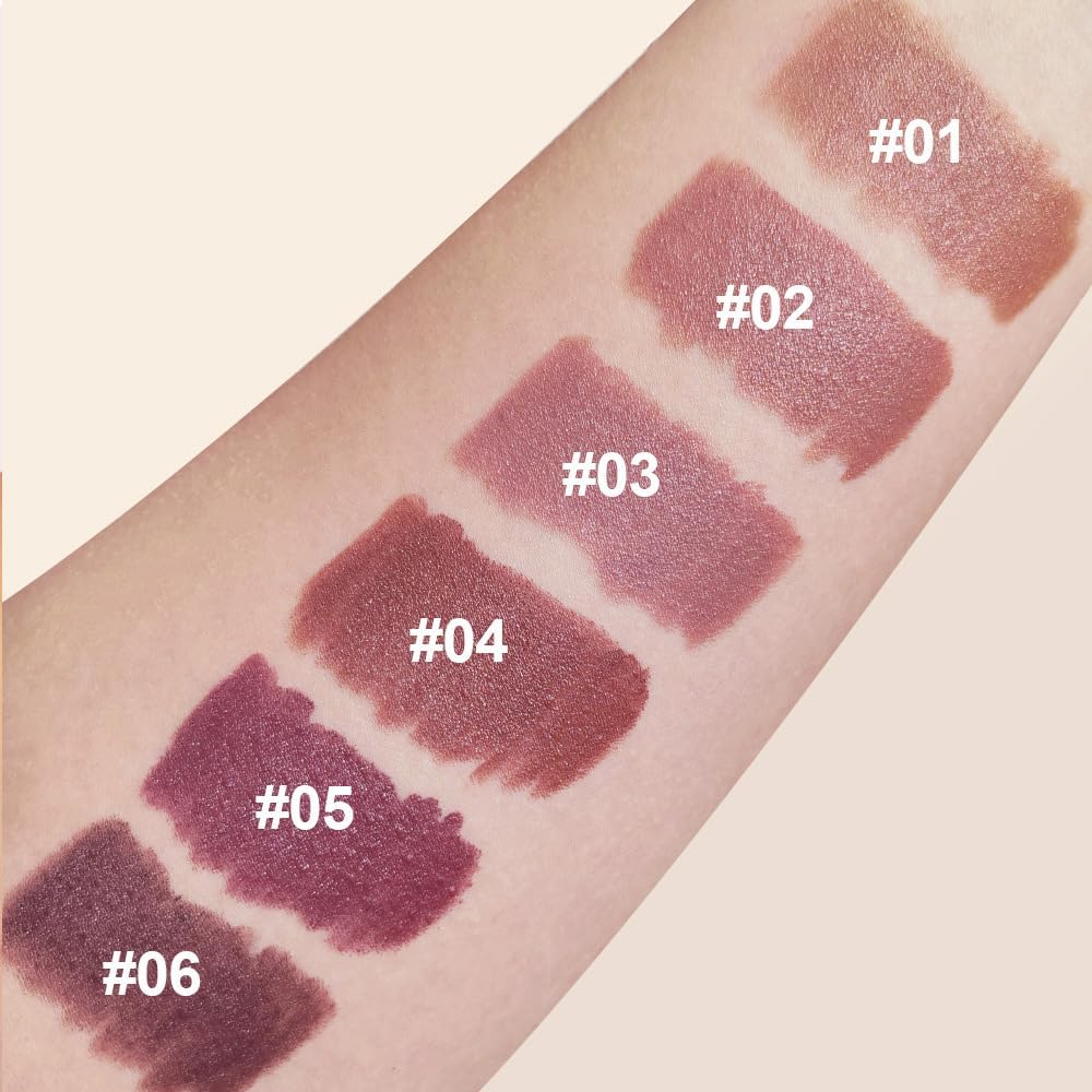 BINGBRUSH Combo de delineador labial e batom 2 em 1, lápis labial à prova d'água de longa duração, à prova de manchas, maquiagem labial feminina pigmentada Hign (02#Blush Whisper) - Imagem 6