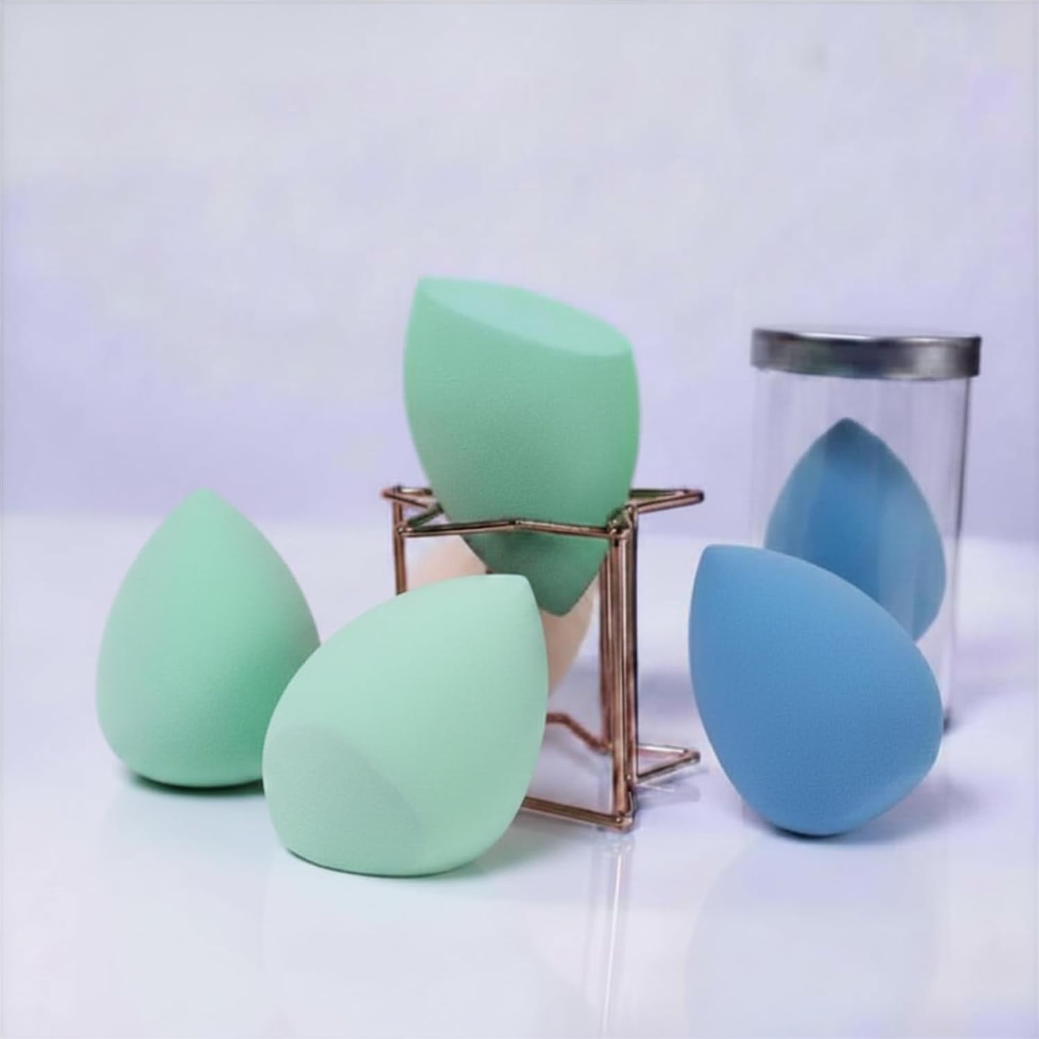 Kit 6 Esponjas de Maquiagem Facial Blender Formato Gota Macia - Imagem 5
